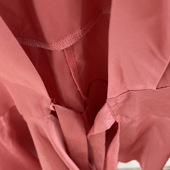 NEW Pink Wrap Front Dress - Picture 6 of 13
